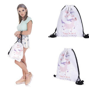 1 Pcs Storage Bundle Bag Waterproof 3D Cartoon Drawstring Clothing Bag Travel Camping Bag