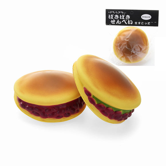 Squishy Japanese Burger Bread 10cm Slow Rising With Packaging Collection Gift Decor Toy