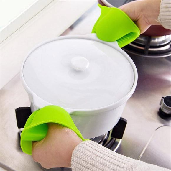 KCASA KC-SG2 Silicone Gloves Oven Heat Insulated Finger Microwave Non-slip Gripper Pot Holder 1 Pcs