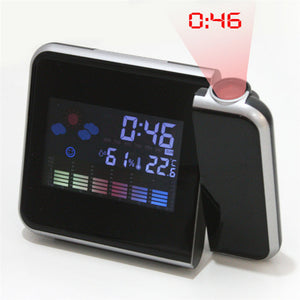 A84503 Projection Digital Thermometer Snooze Alarm Clock LCD Display Screen Weather Thermometer