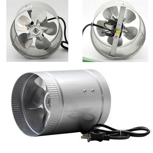 6Inch 37W 220W 60HZ 240CFM Inline Exhaust Vent Duct Fan Ventilation Hydroponic Air Blower Low Noise