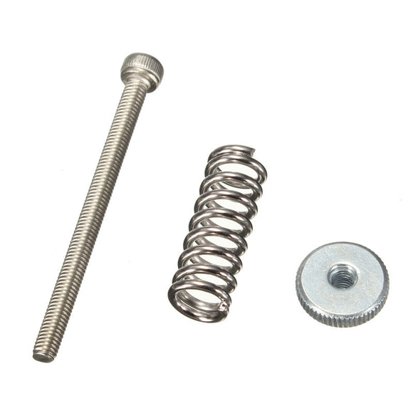 Leveling Components M3*40 Stainless Steel Screw with Spring & Leveling Knob For 3D Priter