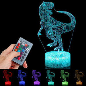 3D Illusion Night Light Touch Remote Control Home Decor Table Desk Sleeping Lamp