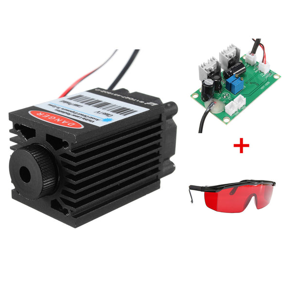 Focusable High Power 2.5W 450nm Blue Laser Module TTL 12V Carving free Goggles