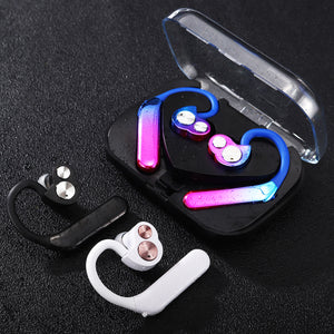 [True Wireless] bluetooth 5.0 TWS Earbuds Binaural Stereo IPX7 Waterproof Noise Reduction Handsfree Dual Dynamic Earphone With Mic