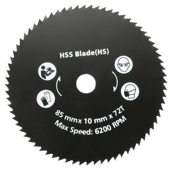 85mm 72 Teeth HSS Circular Saw Blade Rotary Cutting Disc Wheel For Rotary Tool