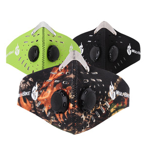 WOLFBIKE 3 Colors Outdoor Riding Mask Windproof Dustproof Activated carbon Mask