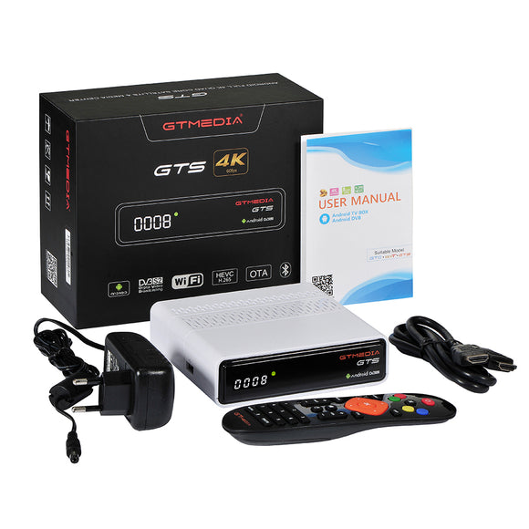 GTMEDIA GTS DVB-S2 Satellite Receiver Amlogic S905D 2GB 8GB Android 4K 2.4G WIFI bluetooth 4.0 H.265 TV Box