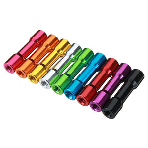 Suleve M3AS12 10Pcs M3 25mm Aluminum Alloy Standoff Spacer Round Column MultiColor Smooth Surface