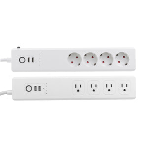 Smart Power Strip Surge Protector Wifi Remote controller Timer Outlet 4 Outlets 2 USB Charging Ports