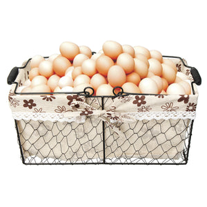 Metal Wire Fruit Egg Baskets Kitchen Garden Wedding Decorations Storage Case