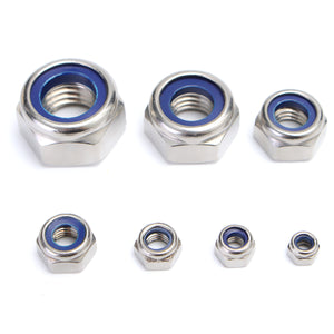 165Pcs Stainless Steel Nylon Insert Locknut Assortment Kit M3 - M12