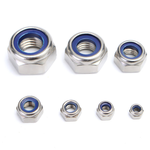 165Pcs Stainless Steel Nylon Insert Locknut Assortment Kit M3 - M12