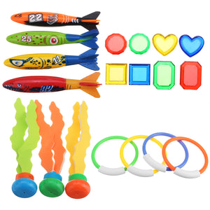 19PCS Swimming Pool Underwater Diving Toys Water Play Toys for Kids