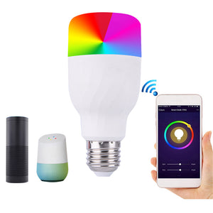 E27 7W Dimmable RGBW WIFI APP Control LED Smart Light Bulb for Alexa Google Home AC85-265V