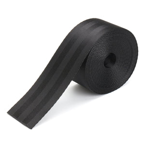 5m Seat Belt Strap Webbing Polyester Fiber Black Break Strength 2500KG 47mm Wide