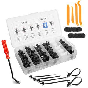 131PCS Car Auto Trim Removal Tools Auto Door Panel Dash Radio Body Clip Open