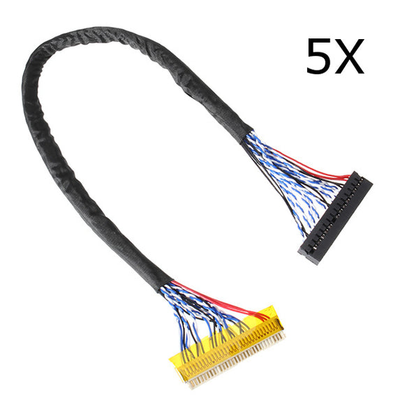 5Pcs FIX-30P-S6 Driver Board Universal Screen Cable 30 Pin 2 Channel 6 Bit Interface