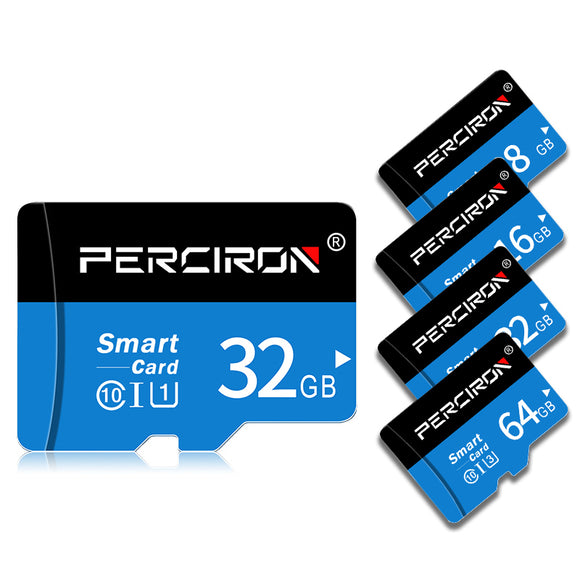 PERCIRON 8GB 16GB 32GB 64GB 128GB Class 10 High Speed Memory Card With Card Adapter For Mobile Phone Tablet Speaker Camera GPS