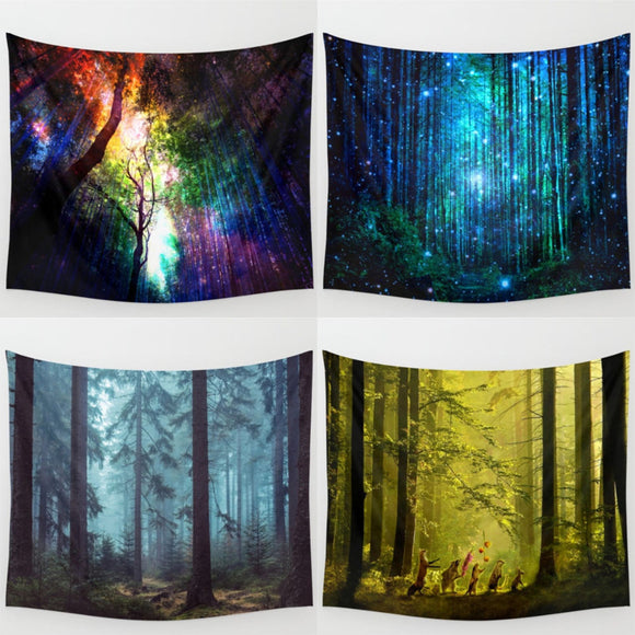 Forest Tree Indian Tapestry Beach Towel Bedspread Blanket Wall Hanging Throw Mat Home Decor