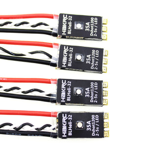 4X HAKRC BLHeli_32 Bit 35A 2-5S ESC Built-in LED Support Dshot1200 Multishot for FPV RC Drone