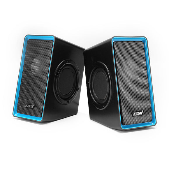 SADA V-15 Computer Speaker 2PCS Portable Wired Speakers Stereo Bass Home Soundbar