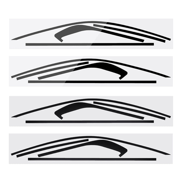 For 2013-17 Hondas Accord Coupe Window Sticker Decal Chrome Trim Blackout