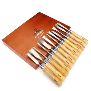 12pcs Carving Chisels Kit Wood Working Knifes Wood Carving Knifes Set