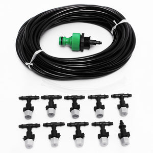 10m 33ft Gardening Plant Micro Drip Irrigation System Patio Atomization Micro Sprinkler Cooling Kit