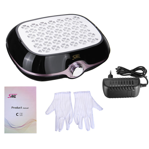 40W Nail Dust Suction Fan Adjustable Speed Art Salon Collector Manicure Machine Vacuum Cleaner