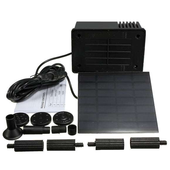 Garden Pool Pond Plants Watering Solar Panel Powered Kit Fountain Water Pump