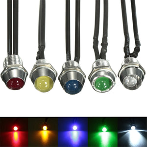 8mm LED Indicator Warning Light Lamp Pilot Panel Dashboard Dash Motor Car Boat Truck