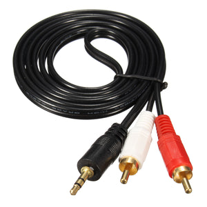 1.5M/3M/5M 3.5mm Male to 2RCA AV Male Stereo Audio Cable AUX Cable