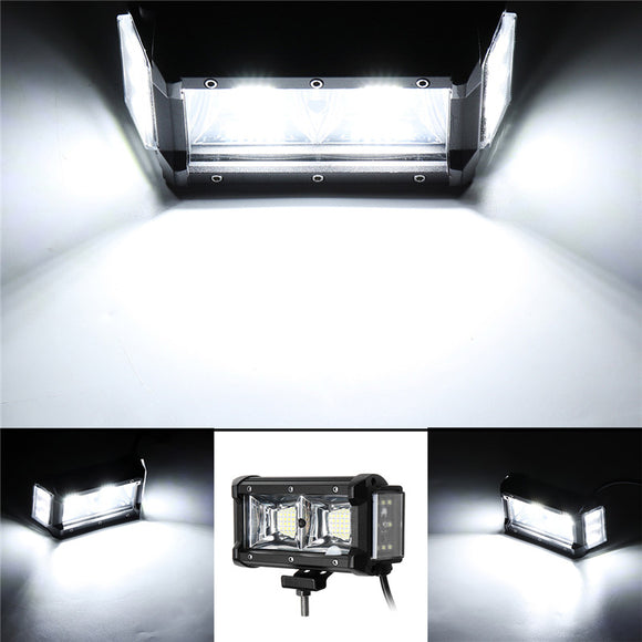 LED Single Three-sided Illumination 6Inches 6500-7000k Ip68 9-32V White Light Off-road ATV Work Headlights