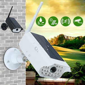 1000LM Solar LED Light Dummy Security Camera PIR Motion Sensor Wall Lamp