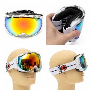 Unisex Anti Fog Revo Dual Lens Winter Racing Outdooors Snowboard Ski Goggles Sun Glassess CRG98-11