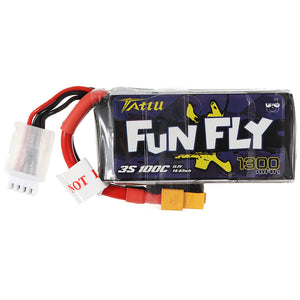 TATTU FUNFLY 11.1V 1300mAh 100C 3S Lipo Battery XT60 Plug for RC Racing Drone Quadcopter