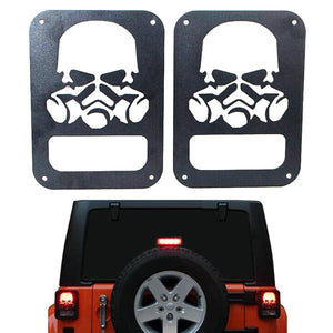 Skull Shape Car Taillight Rear Lamp Cover For Jeep Wrangler JK 2007 to 2014