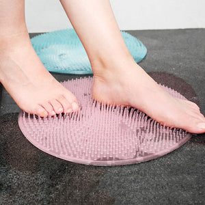 Silicone Foot Back Massager Cushion Mat Shower Bath Bathroom Non-slip Suction Cups Pads