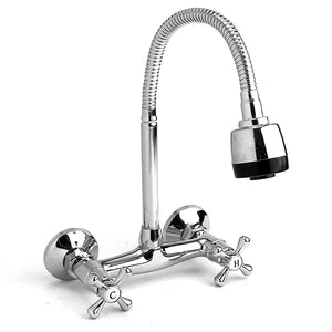 Bathroom Kitchen Faucet Hot Cold Mixed Taps Stretchable Shower Spray type Wall Faucet