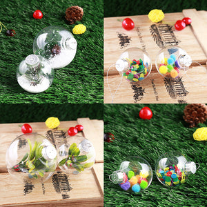 Christmas Party Home Tree Decoration DIY Shatterproof Seamless Baubles Balls For Kids Gift