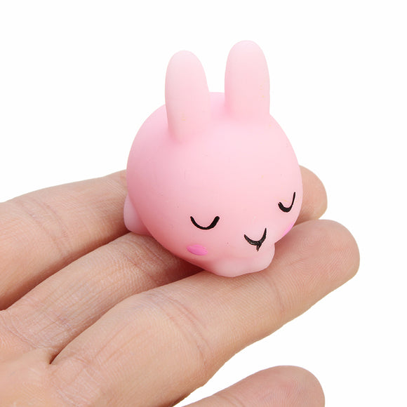 Shy Bunny Rabbit Mochi Squishy Squeeze Healing Toy Kawaii Collection Stress Reliever Gift Decor