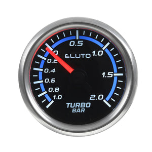 2'' 52mm Car Turbo Boost Pressure Gauge Meter -1~2 Bar LED 12V Brushless Motor