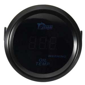 2 Inch 52MM 12V 0.3A 40-150 Celsius UNIVERSAL BLACK DIGITAL LED TEMP Water TEMPERATURE GAUGE METER