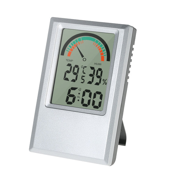 Digital Hygrometer Thermometer Garden Temperature Humidity Meter Max Min Value Alarm Clock