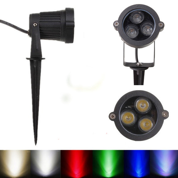 6W LED Flood Spotlightt With Rod For Landscape Garden IP65 DC 12-24V