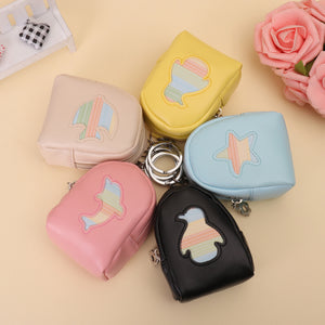 Women PU Leather Animal Patent Change Wallet Coin Purse