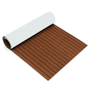 900x2400x5.5mm Dark Brown EVA Foam Teak Boat Flooring Sheet Yacht Synthetic Teak Decking Pad