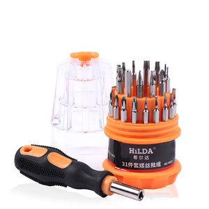 HILDA 31 in 1 Magnetic Screwdrivers Set High-hardness Disassemble Mobile Phone Repair tool DIY Multi-used Screw Driver Kit