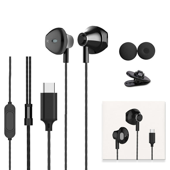 Langsdom F9T Digital Type-C Earphone Earbuds Super Bass Hifi Headphone with HD Mic for Samsung S8 S9 Huawei P20